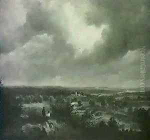 Two Figures In An Extensive Landscape by John Constable