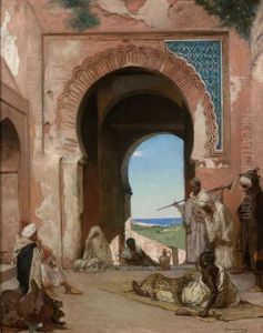 Porte De La Kasbah De Tanger by Jean Joseph Benjamin Constant