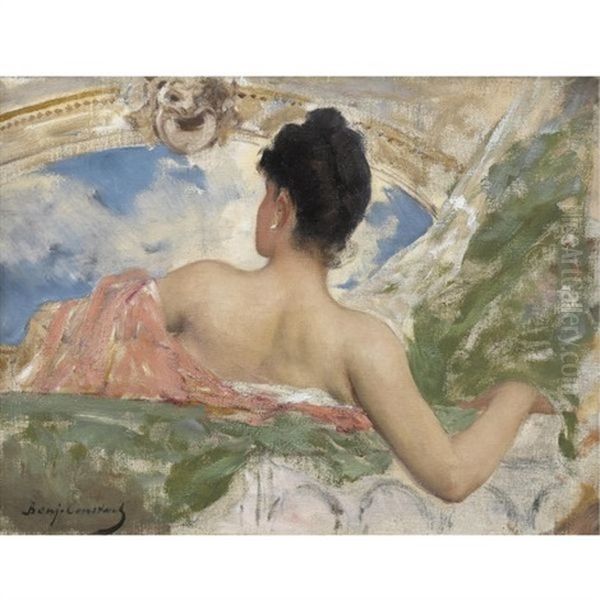 Femme Vue De Dos - A Ceiling Figure In The Opera, Paris (study) - view 1