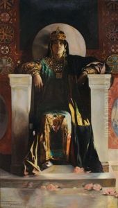 Empress Theodora Seated On Her Throne by Jean Joseph Benjamin Constant