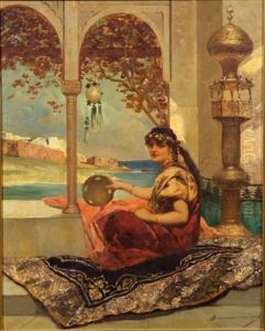 Interior View With A Woman