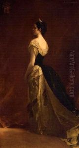 Portrait De Anne-helene Dreyfus Y Gonzales, Marquise De Villahermosa by Jean Joseph Benjamin Constant
