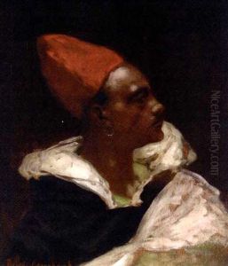 Profile Of A Nubian Man by Jean Joseph Benjamin Constant