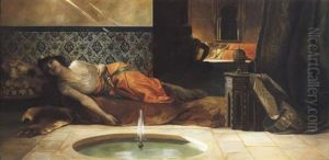 Femme Orientale Etendue Sur Un Sofa Femme Orientale Etendue Sur Un Sofa