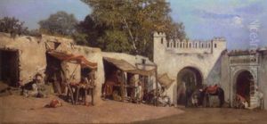 Merchants By A Town Gate