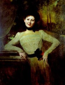 Jeune Fille Souriante by Jean Joseph Benjamin Constant
