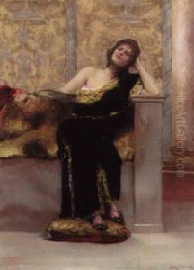 An Odalisque by Jean Joseph Benjamin Constant
