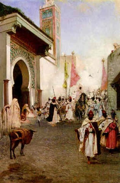 A Procession In An Arab Town - view 1