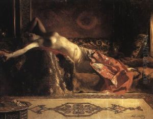 An Odalisque by Jean Joseph Benjamin Constant