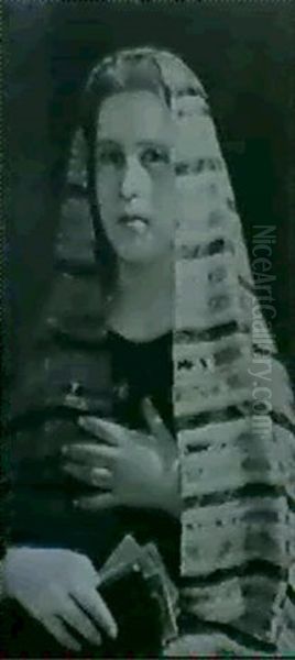 Joven Al Trasluz Con Mantilla Y Misal - view 1
