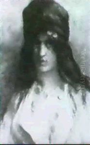 Brustportrait Einer Orientalin by Jean Joseph Benjamin Constant