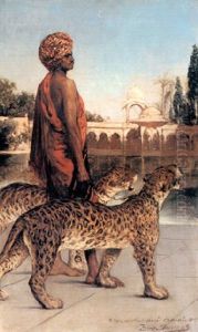 The Palace Guard With Two Leopards by Jean Joseph Benjamin Constant