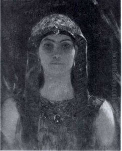 Portrait Of An Eastern Woman by Jean Joseph Benjamin Constant