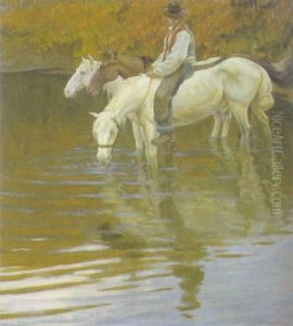 All'abbeverata by Giovanni Constantini