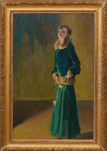 Femme En Vert by Virgilio Constantini