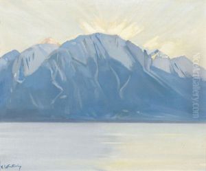 Le Grammont, Coucher De Soleil En Decembre by Virgilio Constantini