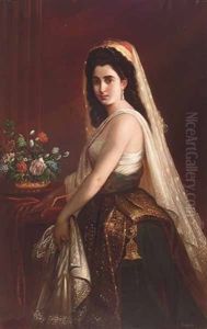 An Elegant South-italian Lady by Virgilio Constantini