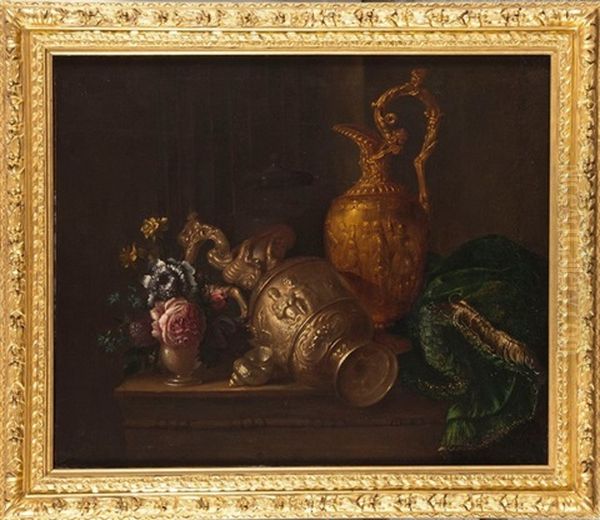 Aiguiere Et Vase De Fleurs - view 1