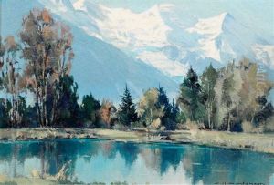 Mont Blanc - Lac Des Bois by Charles Henry Contencin