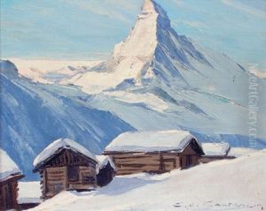Le Cervin Depuis Findelon by Charles Henry Contencin