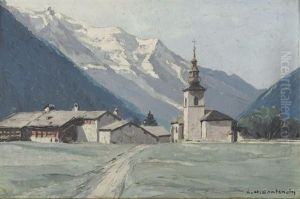Argentiere Et Le Mont Blanc by Charles Henry Contencin