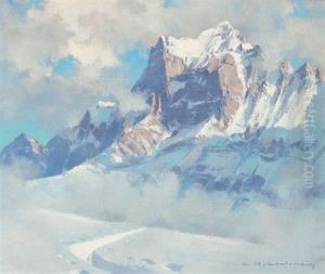 Le Wetterhorn by Charles Henry Contencin
