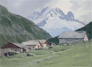 Le Col Des Montets Et L'aiguille Verte by Charles Henry Contencin