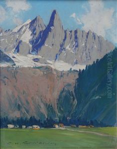 Aiguille Du Dru, Chamonix by Charles Henry Contencin