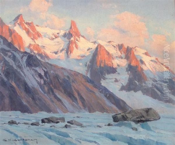 Soir Sur La Mer De Glace (aig. Du Geant) - view 1