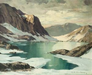 Le Lac Carre. Massif De Belledonne. by Charles Henry Contencin