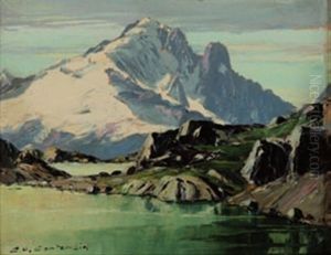 Lac Blanc Et Aiguille Verte by Charles Henry Contencin