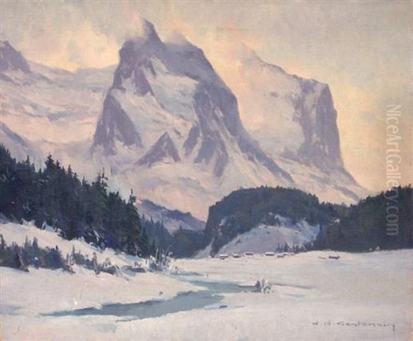 Hiver A Rosenlaui Wetterhorn - view 1
