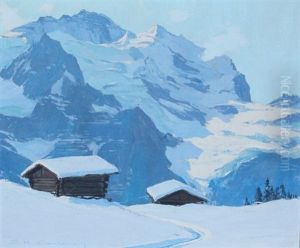 Paysage De Neige by Charles Henry Contencin