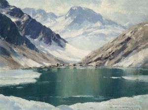 Le Lac Cottepens, Les Sept-laux, Massif De Belledonne by Charles Henry Contencin