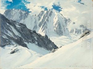 Le Col Du Chardonnet, Aiguille Verte by Charles Henry Contencin