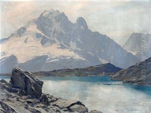 Lac Blanc Et Aiguille Verte by Charles Henry Contencin