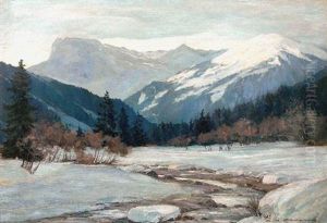 Fin D'hiver - Val De Montjoie by Charles Henry Contencin