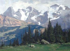 Eiger Munch Et Jungfrau by Charles Henry Contencin