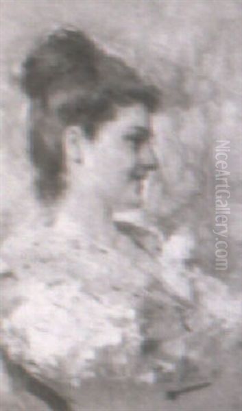 Young Woman In White - view 1