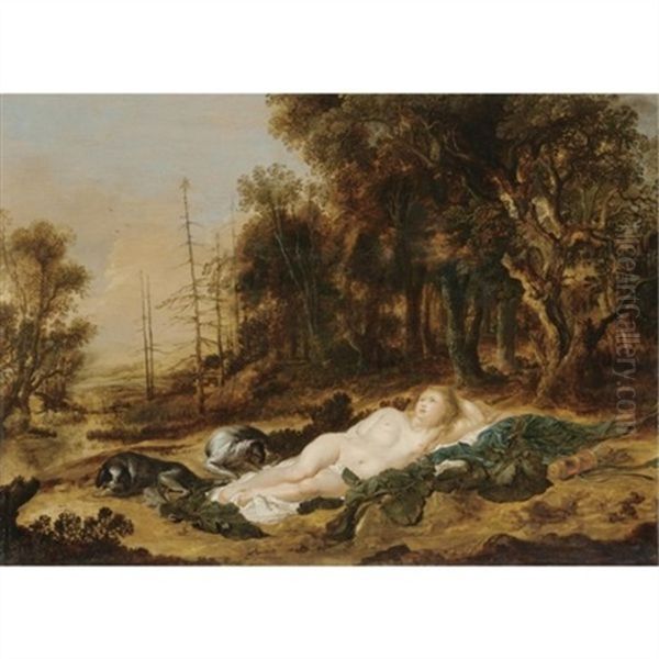 Diana Resting After The Hunt (collab. W/ Aert Van Der Neer) - view 1