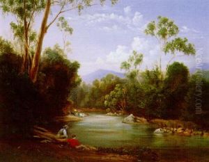 The Ovens River, Victoria by Ebenezer Wake Cook