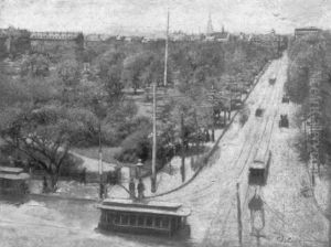 The Road Through The Park/a Cityscape by George Eastman Cook