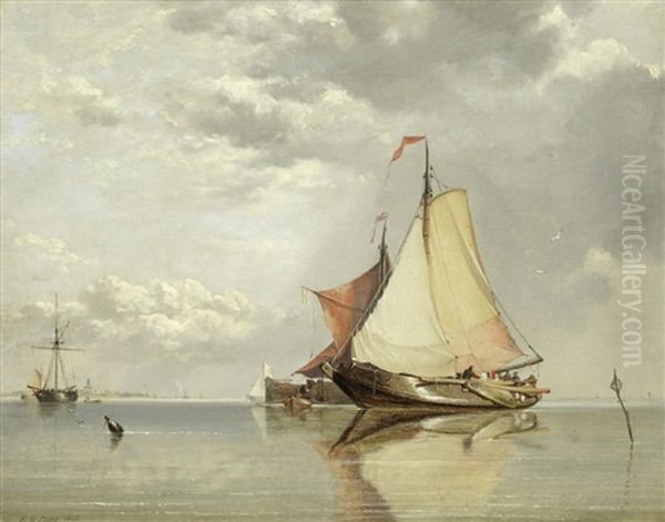 Dutch Fishing Craft Off Fort Lillo, Mouth Of The Scheldt - view 1