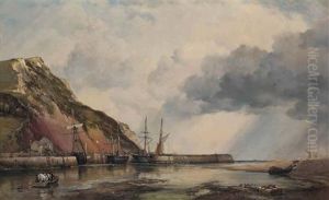 Axmouth Harbour, Devon, Low Water by Edward William Cooke