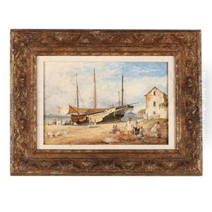The Beach Of Sorrento by Edward William Cooke