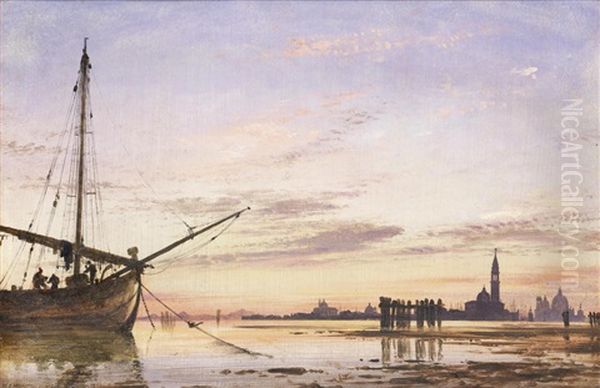 View Across The Lagoon, Venice, Sunset - view 1