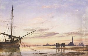 View Across The Lagoon, Venice, Sunset