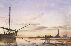 View Across The Lagoon, Venice, Sunset View Across The Lagoon, Venice, Sunset