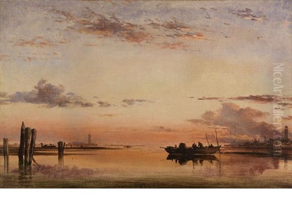 Santa Maria Della Salute, Evening (+ Sunset On The Lagoon Of Venice, With The Church Of Isola Di San Giorgio In Alga In The Distance; Pair) - view 1