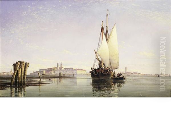 Evening On The Lagoon From Isola San Servolo, Venice - view 1